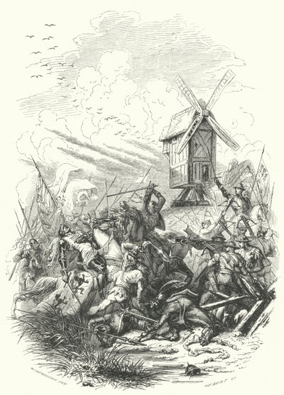 Johannes af Bøhmens død i slaget ved Crecy, 1346 af European School
