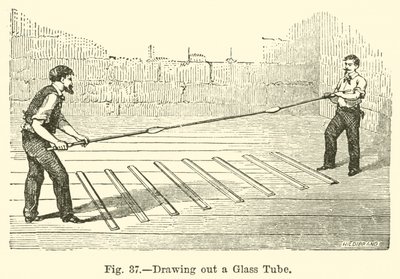 Tegning af et glasrør (gravering) af European School