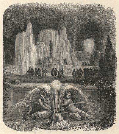 Waters of Versailles (gravering) af European School