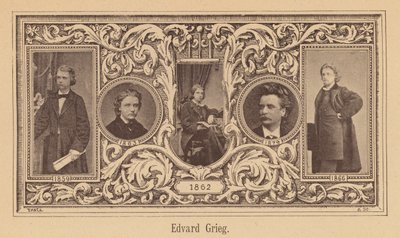 Edvard Grieg, norsk komponist (kobberstik) af European School