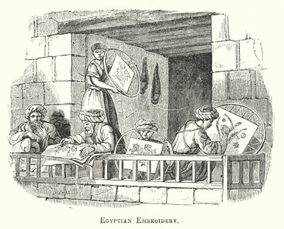 Egyptisk broderi (gravering) af European School