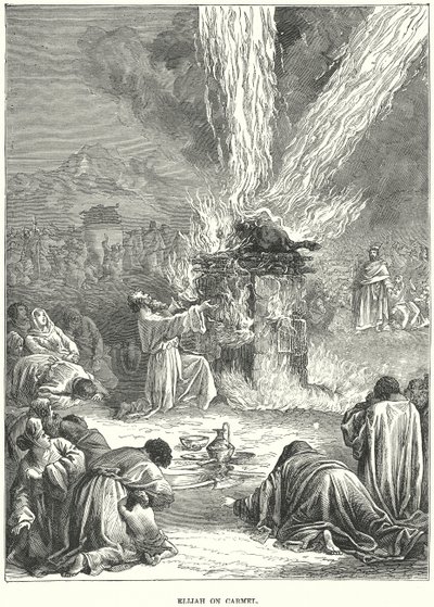 Elias på Karmel (kobberstik) af European School