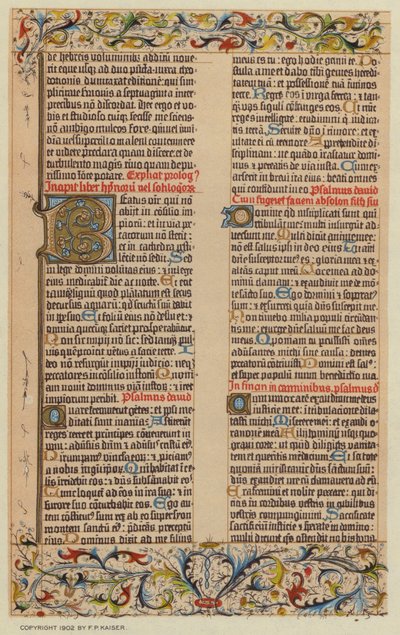 Facsmile fra Gutenberg-bibelen af European School