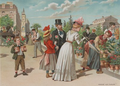 Blomstermarked (chromolitho) af European School