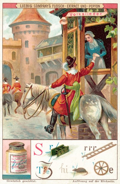 Folkesang (chromolitho) af European School