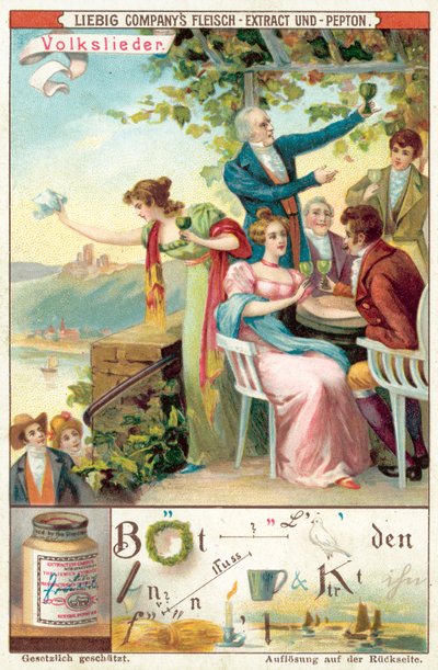 Folkesang (chromolitho) af European School