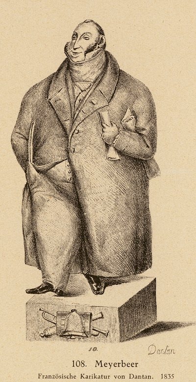 Giacomo Meyerbeer, tysk-jødisk komponist (litografi) af European School