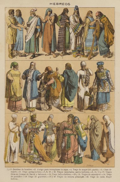 Hebreos (farve litho) af European School