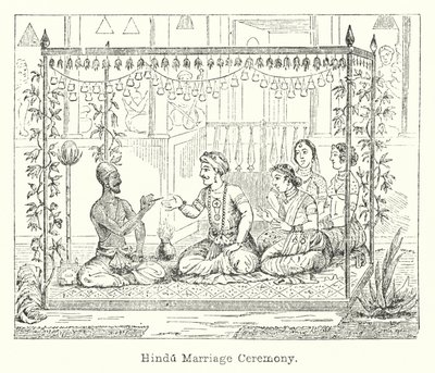 Hinduistisk bryllupsceremoni (gravering) af European School