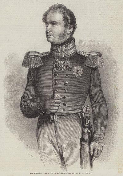 Hans Majestæt Kongen af Preussen (gravering) af European School