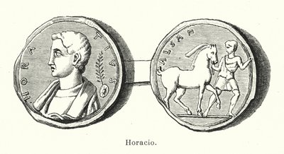 Horace, romersk digter (litho) af European School
