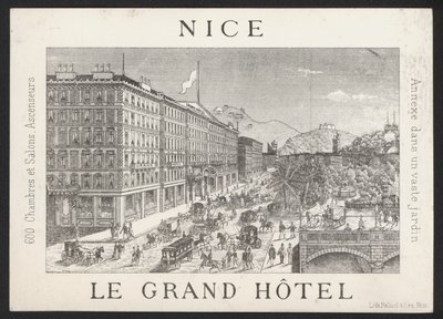Hotel Trade Card (gravering) af European School