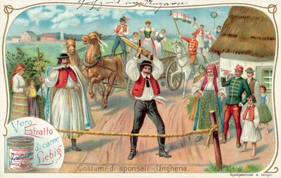 Ungarsk bryllup (chromolitho) af European School
