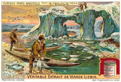 Isbro på Grønlands kyst (chromolitho) af European School
