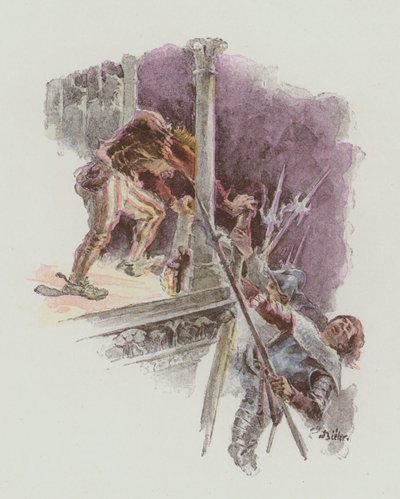 Illustration til Notre-Dame De Paris af Victor Hugo af European School