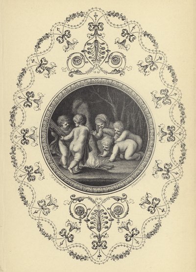 Illustration fra Michael Angelo Pergolesis Book of Ornaments (gravering) af European School