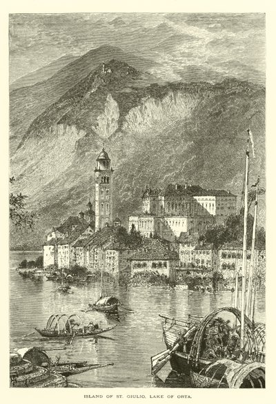 Øen St Giulio, Orta-søen (gravering) af European School