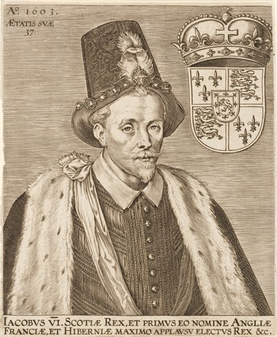 James VI af Skotland og James I af England, pub. 1603. af European School