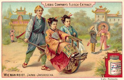 Japansk rickshaw (chromolitho) af European School