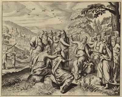 Jesus Kristus underviser om sabbatten (gravering) af European School