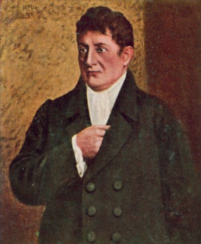 Johann Gottlieb Fichte, tysk filosof og forfatter (farvelitografi) af European School