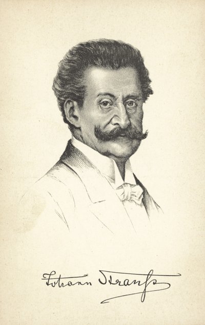 Johann Strauss den yngre (litografi) af European School
