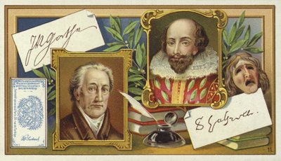 Johann Wolfgang von Goethe og William Shakespeare af European School