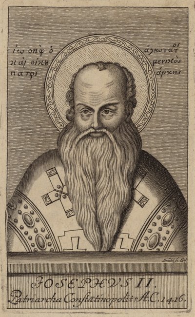 Joseph II, patriark af Konstantinopel (stik) af European School