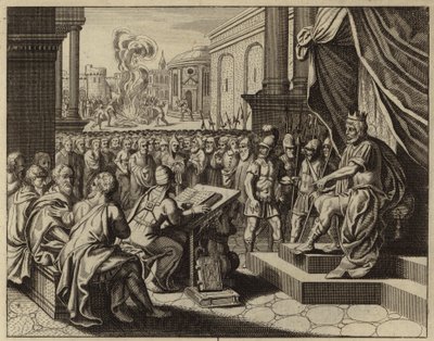 Josias fornyer pagten med Gud (gravering) af European School