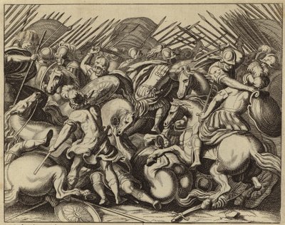 Judas Makkabæus besejrer seleukiderne (gravering) af European School