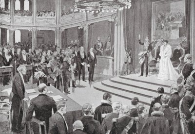 Kong Haakon aflægger ed af European School