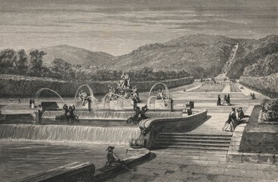 Vandstykket og vandfaldet, ved Caserta (gravering) af European School