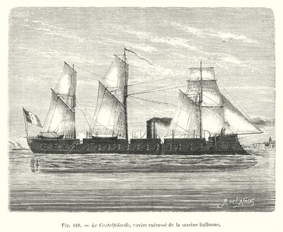 Castelfidardo, brynje af den italienske flåde (gravering) af European School
