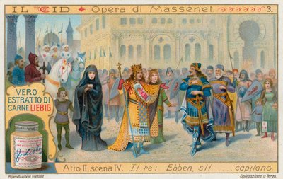 Le Cid af Massenet, Liebig-kort, begyndelsen af det 20. århundrede (chromo) af European School