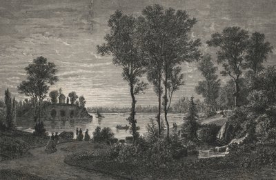Lac De Gravelle, i Bois De Vincennes (gravering) af European School