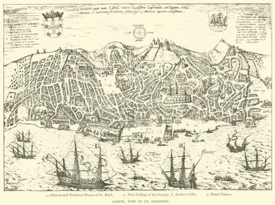 Lissabon, den hellige Ignatius tid (gravering) af European School