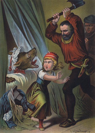Rødhætte (farve litho) af European School