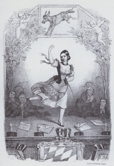 Lola Montez danser bayersk historie (litho) af European School