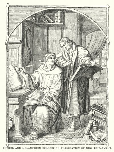 Luther og Melancthon retter oversættelse af Det Nye Testamente af European School