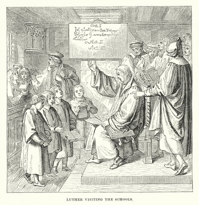 Luther besøger skolerne (gravering) af European School