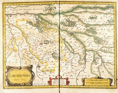 Kort over Loudunois i 1627, 1631 af European School