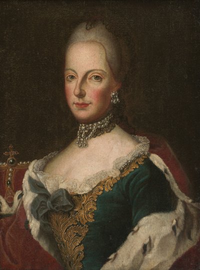 Maria Theresa, ca. 1750 (olie på lærred) af European School