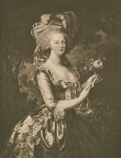 Marie Antoinette (litho) af European School