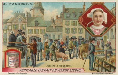 Marked i Plougastel (chromolitho) af European School