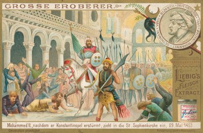 Muhammed II i Konstantinopel, Liebig-kort, begyndelsen af det 20. århundrede (chromo) af European School