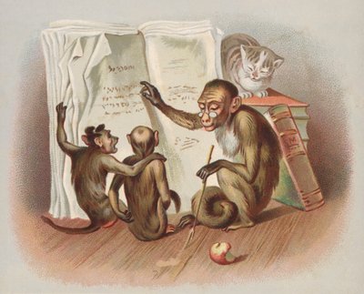 Abeundervisning (chromolitho) af European School