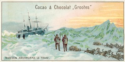 Nansen forlader Fram (chromolitho) af European School