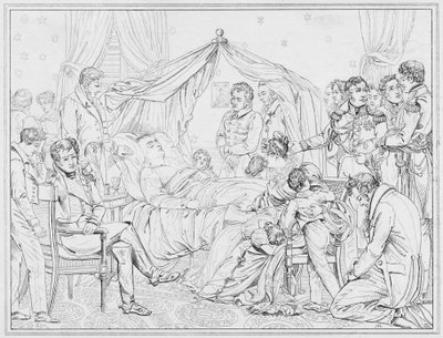 Napoleon: Mort, Death (gravering) af European School