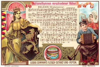 Belgiens nationalsang (chromolitho) af European School