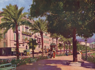 Nice, Avenue Massena (farvelitografi) af European School